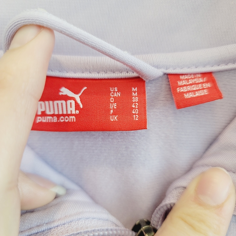 💕 Puma Zip Up Classic Jacket Pastel Purple Medium - Picture 9 of 14